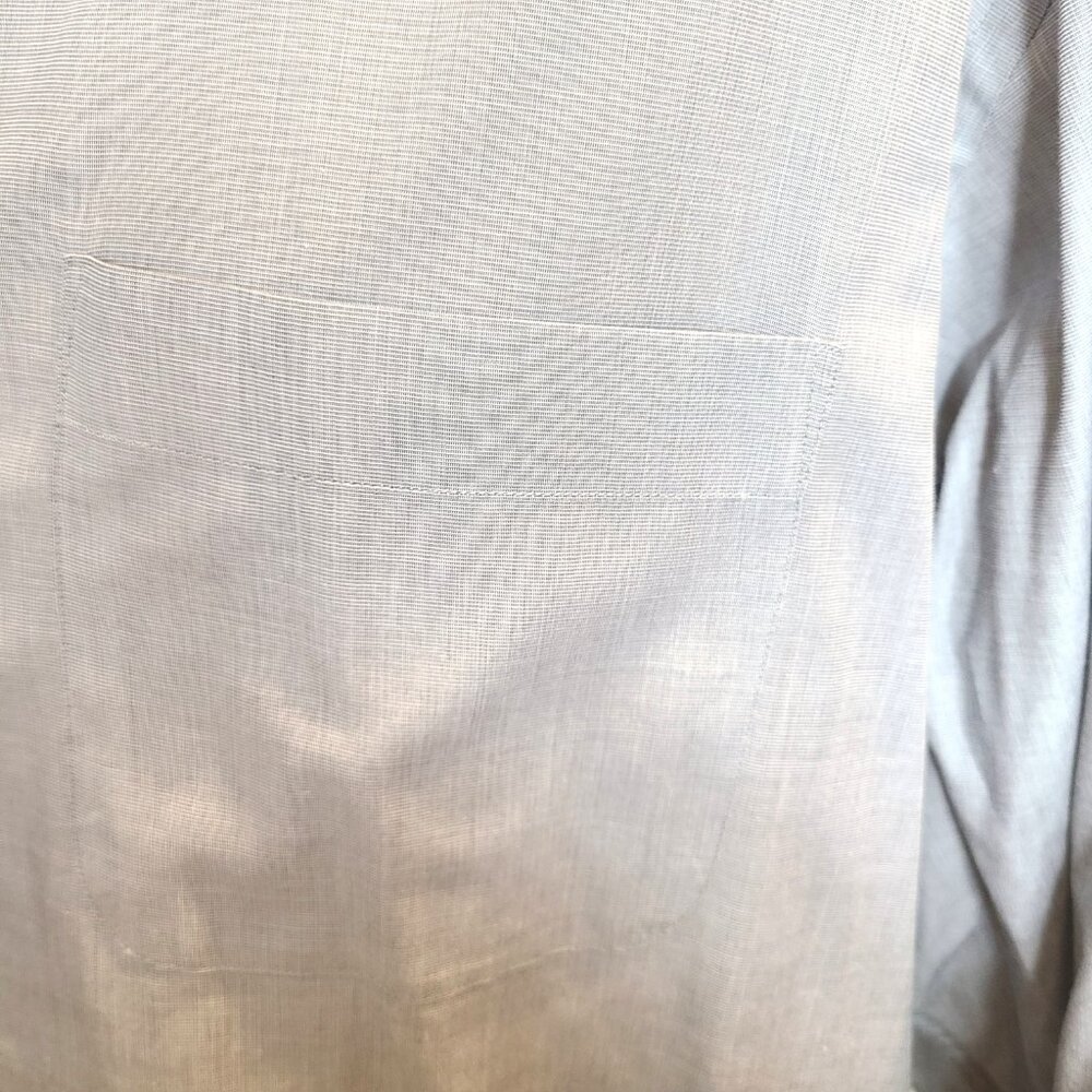 Gianfranco Ferré Studio Light Grey Micro-Check Dress Shirt | Size 17 - Picture 7 of 9